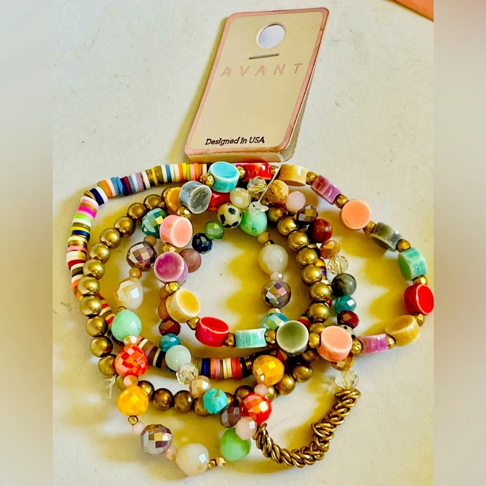Avanti Multicolor Beaded Bracelet Set